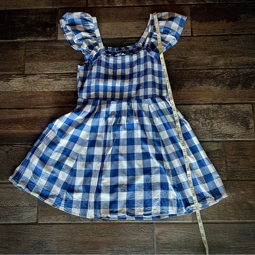 Old Navy blue & white checkered summer dress L - Picture 6 of 8